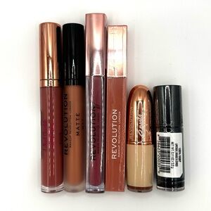 6pc Makeup Revolution Liquid Lipstick/Lipgloss Bundle New/Sealed